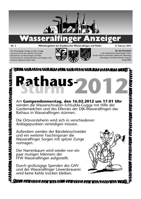 Rathaus- Sturm 2012 - Stadt Aalen