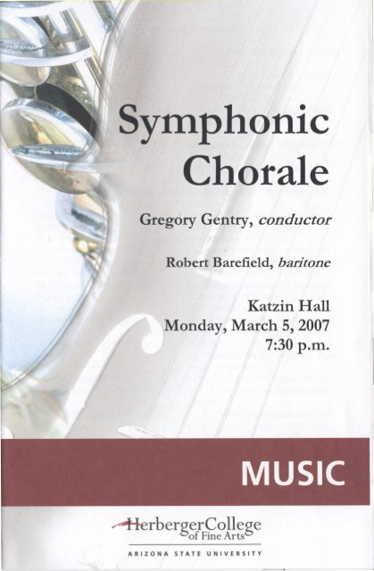 Symphonic Chorale - ASU Digital Repository - Arizona State University