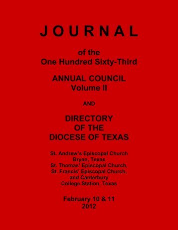 Download Journal - Episcopal Diocese of Texas
