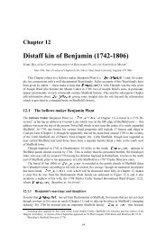 Distaff kin of Benjamin (1742-1806) - Plant Family History Group