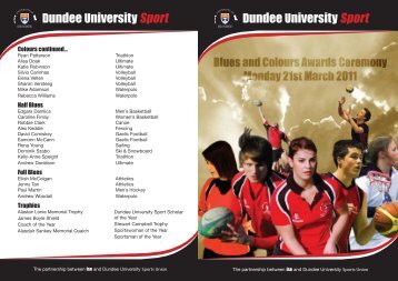 Colours continued... Half Blues Full Blues Trophies - University of ...