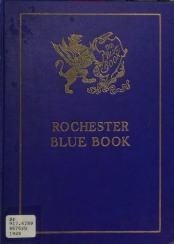 Rochester Blue Book 1928 - Monroe County Library System