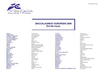 Baccalaurat europen 2008