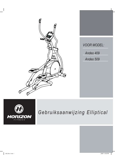 Gebruiksaanwijzing Elliptical - Horizon Fitness