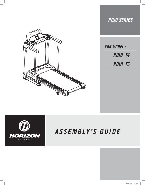 Horizon treadmill assembly hot sale