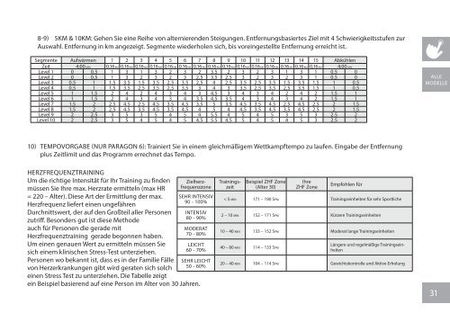 Bedienungsanleitung Paragon 6 / Paragon 5 ... - Horizon Fitness