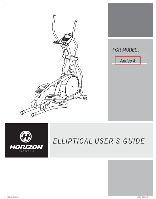 ELLIPTICAL USER'S GUIDE - Horizon Fitness