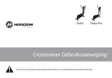 Crosstrainer Gebruiksaanwijzing - Horizon Fitness