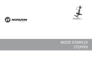 MODE D'EMPLOI STEPPER - Horizon Fitness