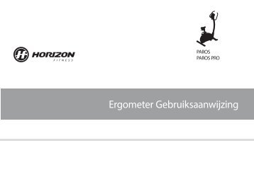 Ergometer Gebruiksaanwijzing - Horizon Fitness