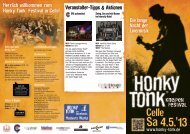 Faltblatt/Heft zum Festival - Honky Tonk