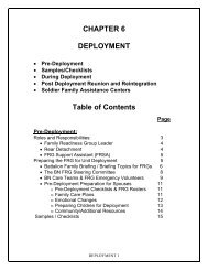 CHAPTER 6 DEPLOYMENT Table of Contents - US Army War College