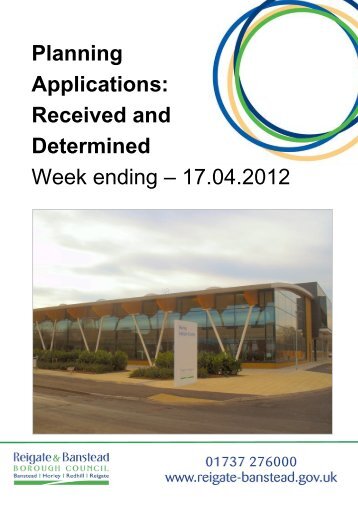 Weekly List 17 April 2012 - Reigate and Banstead Borough Council