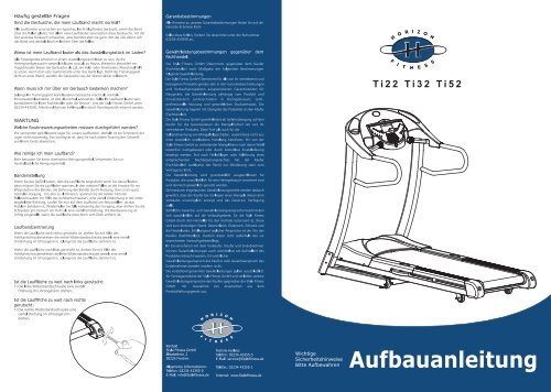 Assembly Guide - Horizon Fitness