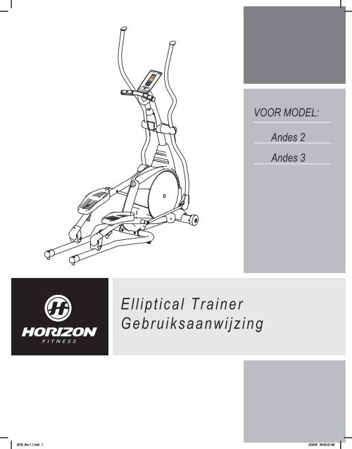 Andes 2 3 Bedienungsanleitung dutch Seite1 - Horizon Fitness