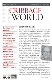 Cribbage World, July 2012 in pdf format - American Cribbage ...