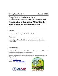 Diagnóstico preliminar de la biodiversidad en las microcuencas del ...