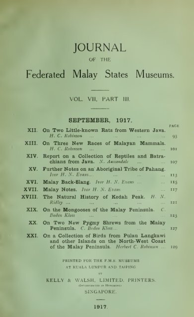 Journal of the Federated Malay States museums - Sabrizain.org