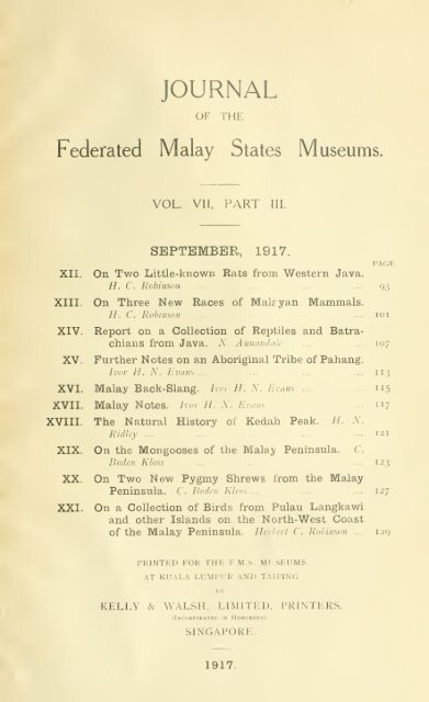 Journal of the Federated Malay States museums - Sabrizain.org