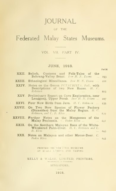 Journal of the Federated Malay States museums - Sabrizain.org