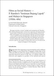 Films as Social History — P. Ramlee's “Seniman ... - NUS - Home