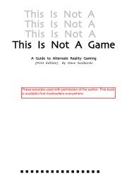 This Is Not A Game: A Guide to Alternate Reality Gaming - Ong's Hat