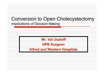 Conversion to Open Cholecystectomy