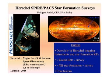 Herschel SPIRE/PACS Star Formation Surveys - ESO