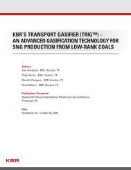 KBR's Transport Gasifier (TRIGTM) – an Advanced Gasification ...