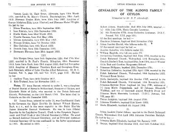 genealogy of the aldons family of ceylon. - Dutch Burgher Union of ...