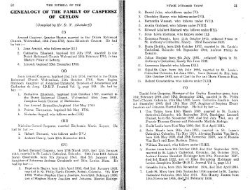 Caspersz Ancestry - Dutch Burgher Union of Ceylon