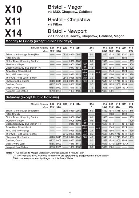 X10 X11 X14 Bristol - FirstGroup