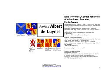 Albert de Luynes Italie (Florence) - Racines & Histoire - Free