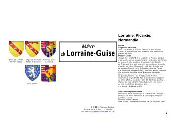 de Lorraine-Guise - Racines & Histoire - Free
