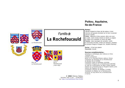 La Rochefoucauld - Racines & Histoire - Free