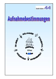 Aufnahme- bestimmungen für die städtischen ... - Stadt Aalen