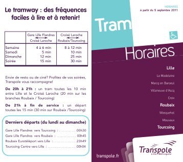 Horaires du tramway - Calcul d'itinéraire