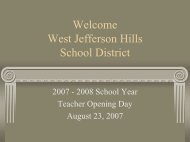 Welcome West Jefferson Hills School District - West Jefferson Hills SD