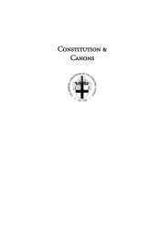 Constitution & Canons - Church Publishing