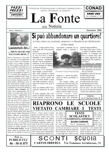 SETTEMBRE-2006 .pdf - La Fonte Della Notizia