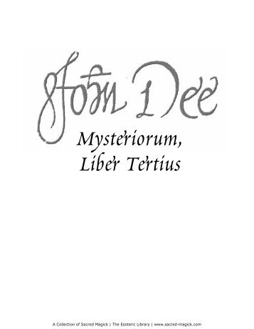 Mysteriorum Liber Tertius - Tikaboo