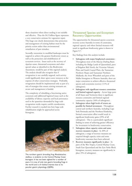 australian terrestrial biodiversity assessment 2002 - Land and Water ...