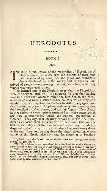 The histories of Herodotus;