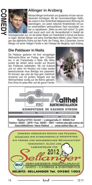 Dezember - Hof Programm