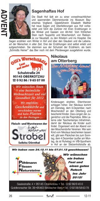 Dezember - Hof Programm