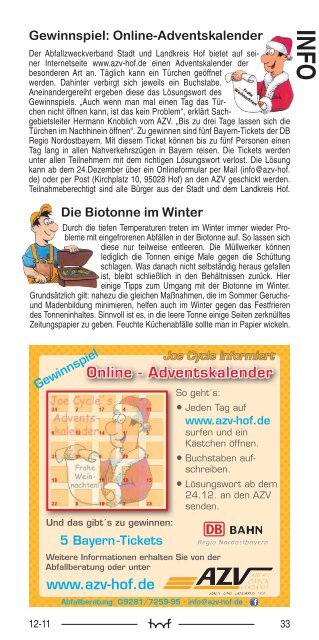 Dezember - Hof Programm