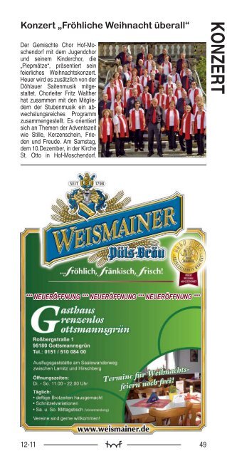 Dezember - Hof Programm