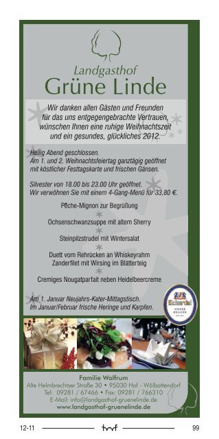 Dezember - Hof Programm