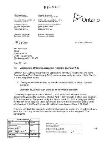 Mr. Emil Kolb Chair Sheridan Villa 2460 Truscott ... - Region of Peel