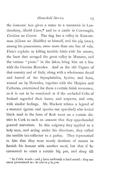 Legendary fictions of the Irish Celts